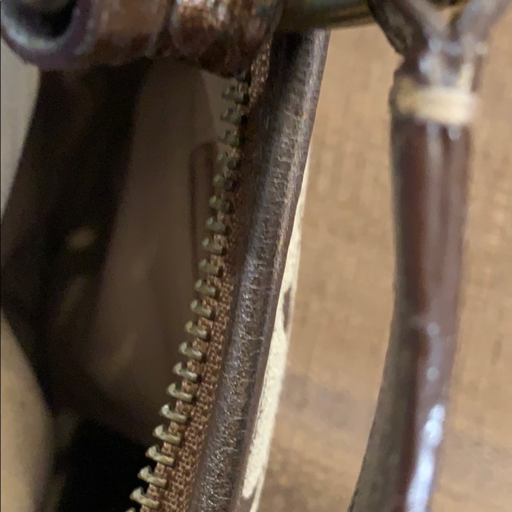 Coach bag Auth. Bronze genuine python trim hobo - Picture 7 of 9